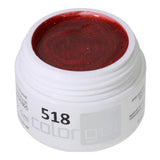 #518 Premium-GLITTER Color Gel 5ml Gel pailleté rouge