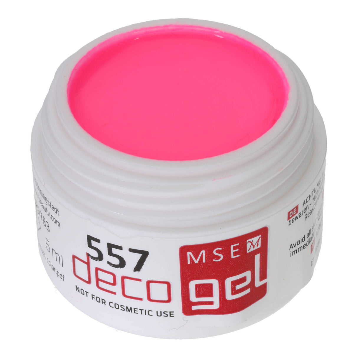 #557 Premium-DEKO Color Gel 5ml Neon Pink NOT FOR COSMETIC USE