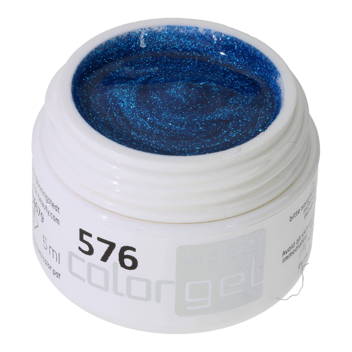 #576 Premium GLITTER Color Gel 5ml Xanh