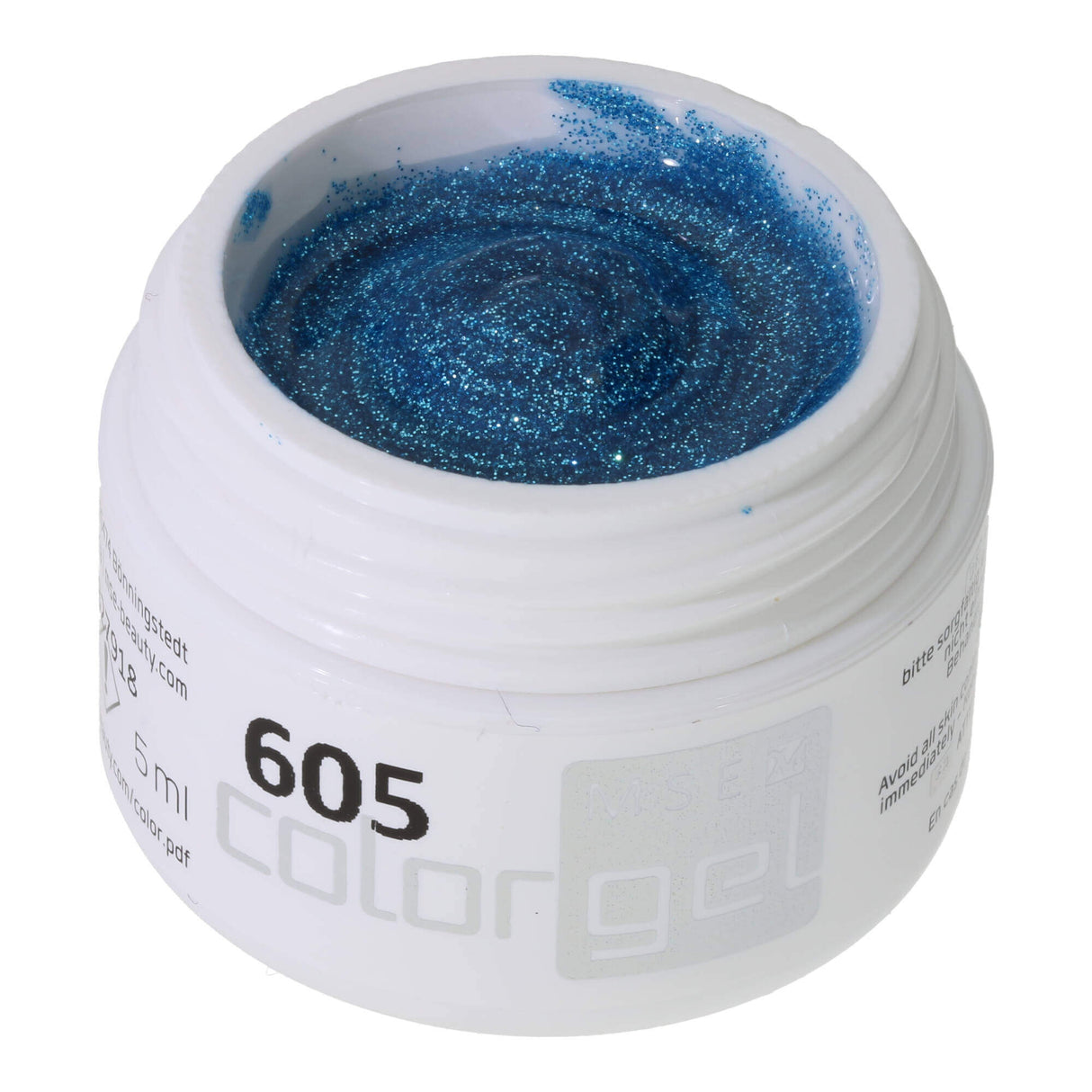 #605 Premium-GLITTER Color Gel 5ml Blau