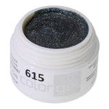 #615 Premium-GLITTER Color Gel 5ml Blau