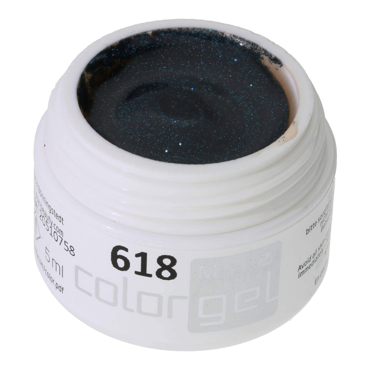 #618 Premium-GLITTER Color Gel 5ml Blau