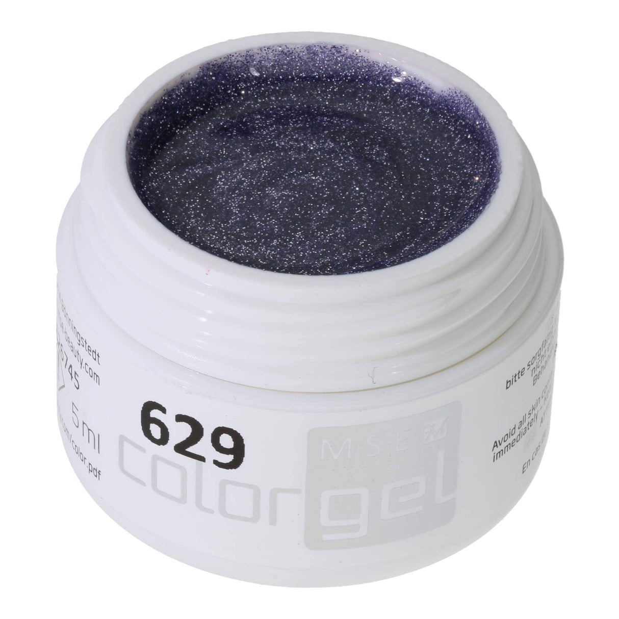 #629 Premium-GLITTER Color Gel 5ml  flieder ***AUSLAUF ARTIKEL***