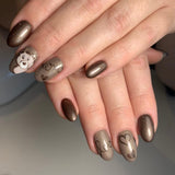 #021 Premium-EFFEKT Color Gel 5ml Klassisches Braun mit grün/rotem Perlglanz - MSE - The Beauty Company