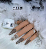 #022 Premium-EFFEKT Color Gel 5ml Elegantes Graubraun mit gold/grünem Perlglanz - MSE - The Beauty Company