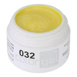 #032 Premium-EFFEKT Color Gel 5ml Gelb mit silbernem Perleffekt - MSE - The Beauty Company