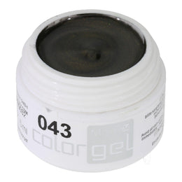 #043 Premium-EFFEKT Color Gel 5ml Dunkles Olivgrün mit goldenem Perleffekt