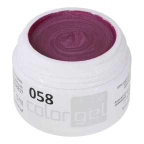 #058 Premium-EFFEKT Color Gel 5ml Helles Pinkviolett mit silbernem Perlglanz - MSE - The Beauty Company
