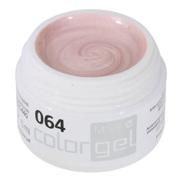 #064 Premium-EFFEKT Color Gel 5ml Weiss/Rosa mit ausgeprägtem Perlglanz (Eiskristalle)