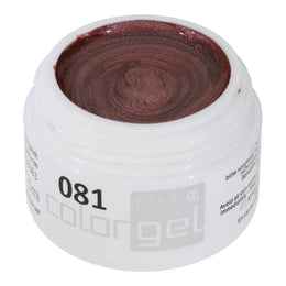 #081 Premium-EFFEKT Color Gel 5ml Dunkler Rosenholzfarbton mit Perlglanz