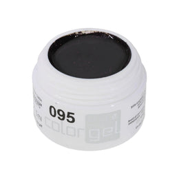 #095 Premium-GLITTER Color Gel 5ml Schwarzviolett mit Multicolorglitter