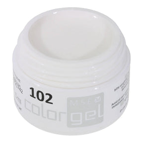 #102 Premium-EFFEKT Color Gel 5ml Kreide-Weiss unterlegt mit einem dezenten Perlglanzeffekt - MSE - The Beauty Company