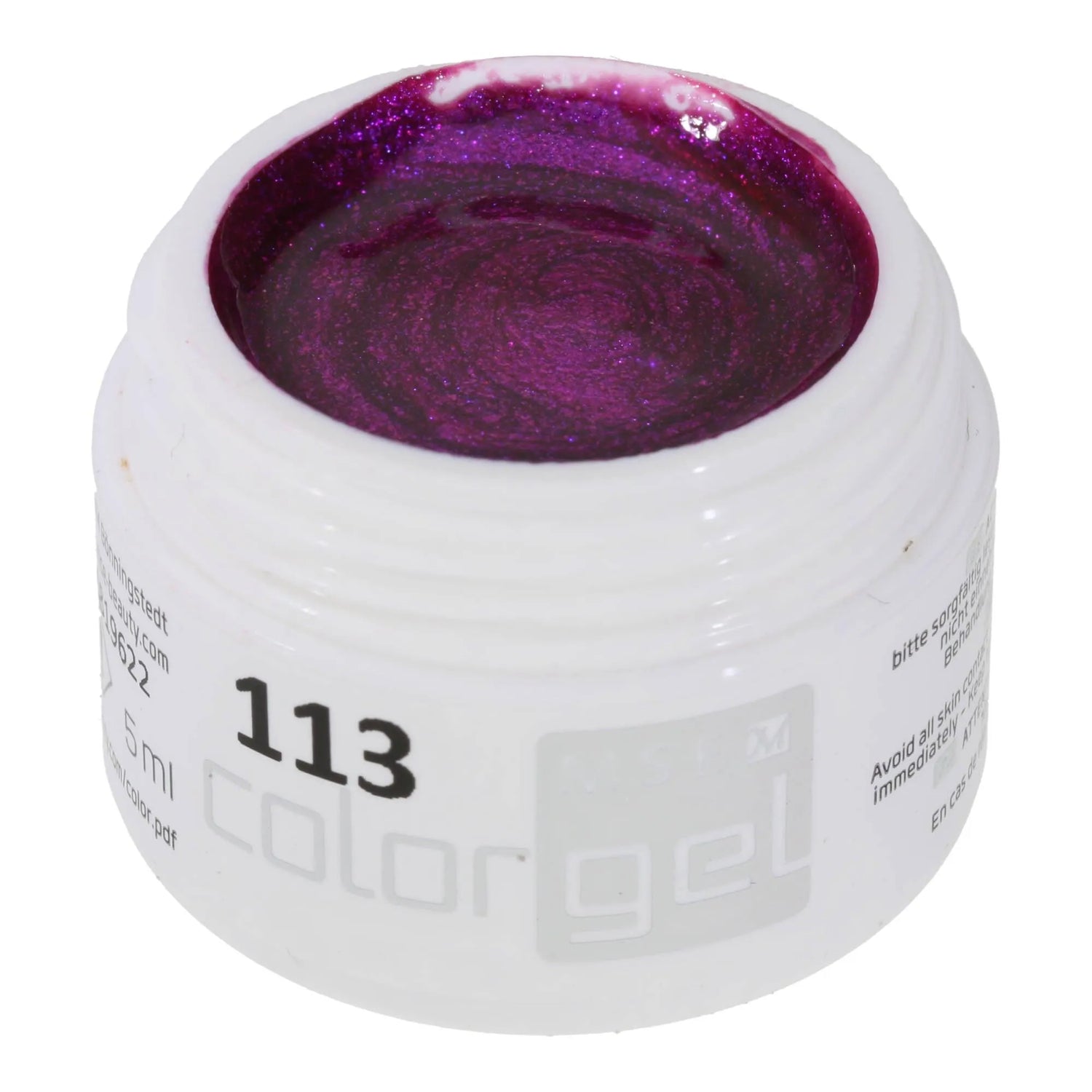 #113 Premium-EFFEKT Color Gel 5ml Kräftiges Violett mit Perlglanzefekt - MSE - The Beauty Company