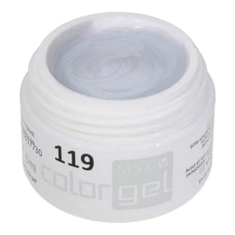 #119 Premium-EFFEKT Color Gel 5ml Weiss/Grau mit sehr schönem silbernen Perlglanz