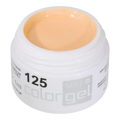 #125 Premium-EFFEKT Color Gel 5ml Blasses cremefarbenes Mandarin mit dunklem Perlglanz - MSE - The Beauty Company