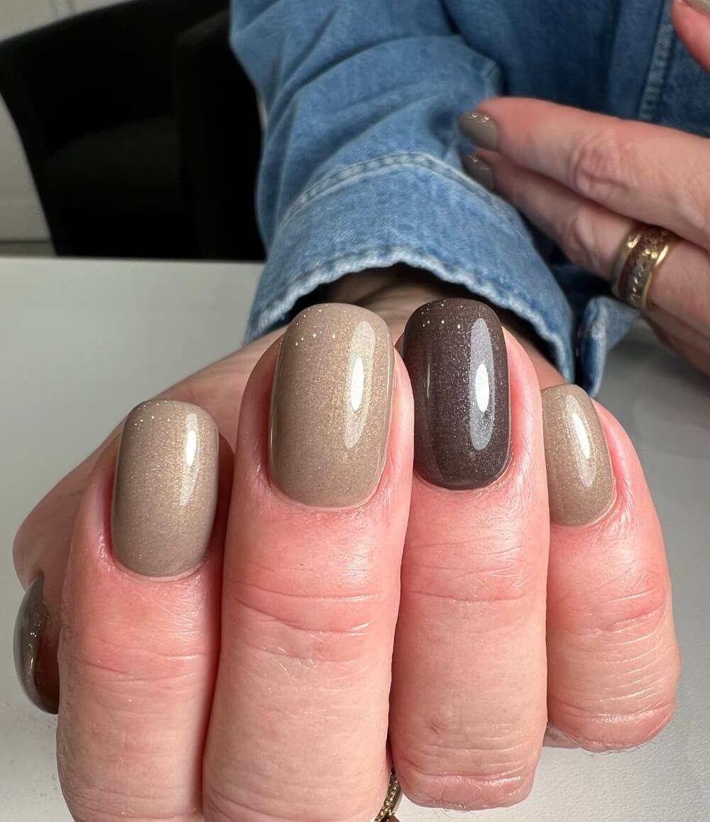 #127 Premium-EFFEKT Color Gel 5ml Kaltes Dunkelbraun mit Silberschimmer - MSE - The Beauty Company