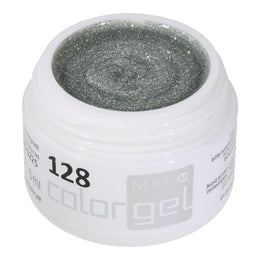 #128 Premium-GLITTER Color Gel 5ml Klar mit kräftigem Silberglitter