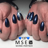 #137 Premium-EFFEKT Color Gel 5ml Sehr dunkles Blau mit blauem Perlglanz - MSE - The Beauty Company