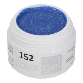 #152 Premium-GLITTER Color Gel 5ml Helles Marinblau mit Silberglitter - MSE - The Beauty Company