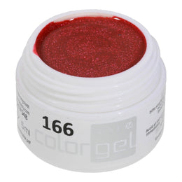 #166 Premium-GLITTER Color Gel 5ml Himbeerrot mit Silberglitter