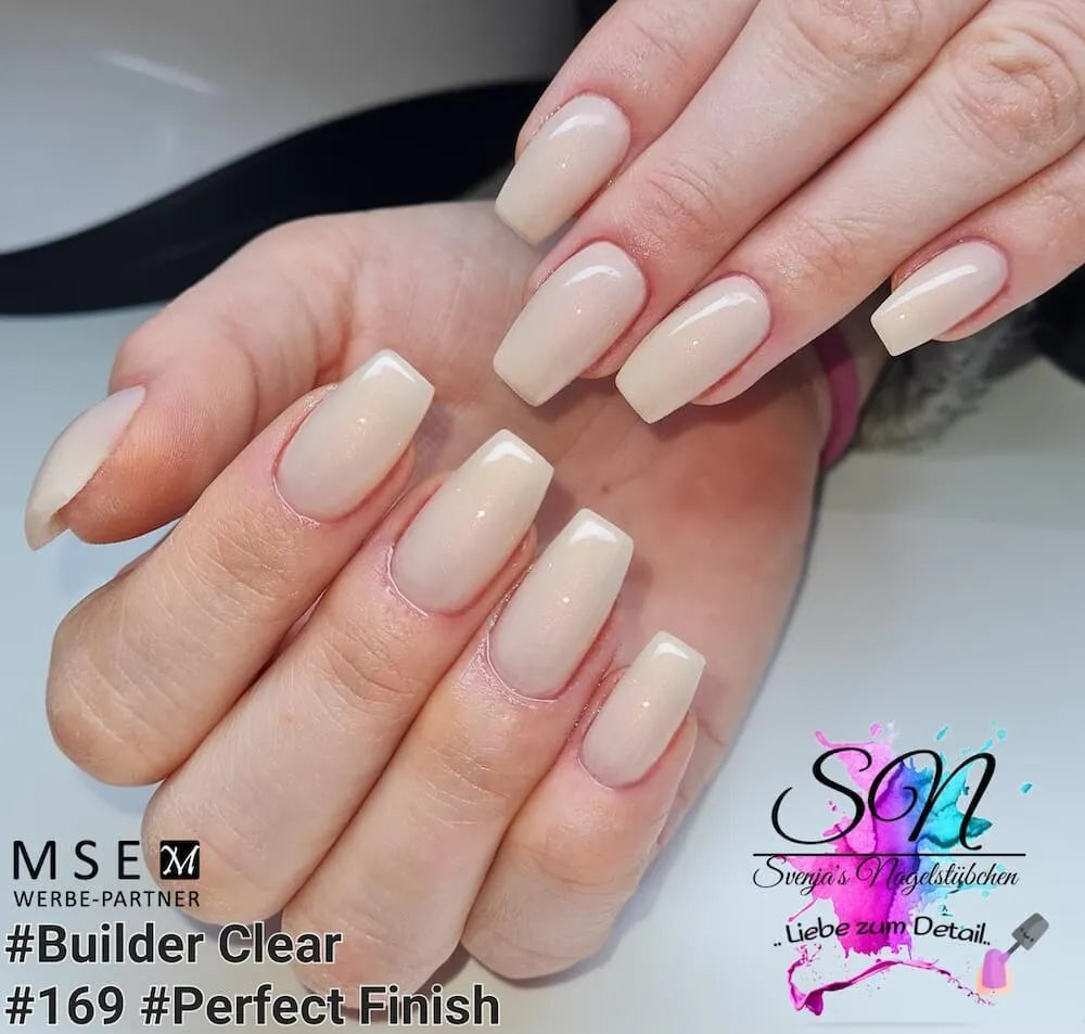 #169 Premium-EFFEKT Color Gel 5ml Heller Nudeton mit rose-goldenem Perleffekt - MSE - The Beauty Company