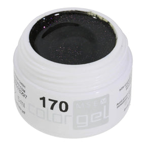 #170 Premium-GLITTER Color Gel 5ml Schwarz mit Multicolorglitter - MSE - The Beauty Company