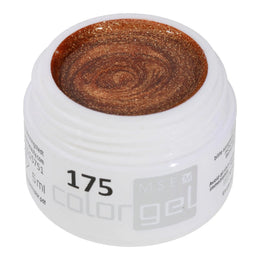 #175 Premium-GLITTER Color Gel 5ml Bronze verstärkt durch kräftige bronzefarbene Effekte