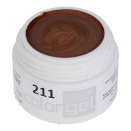 #211 Premium-EFFEKT Color Gel 5ml Dezent schimmerndes Kupferbraun