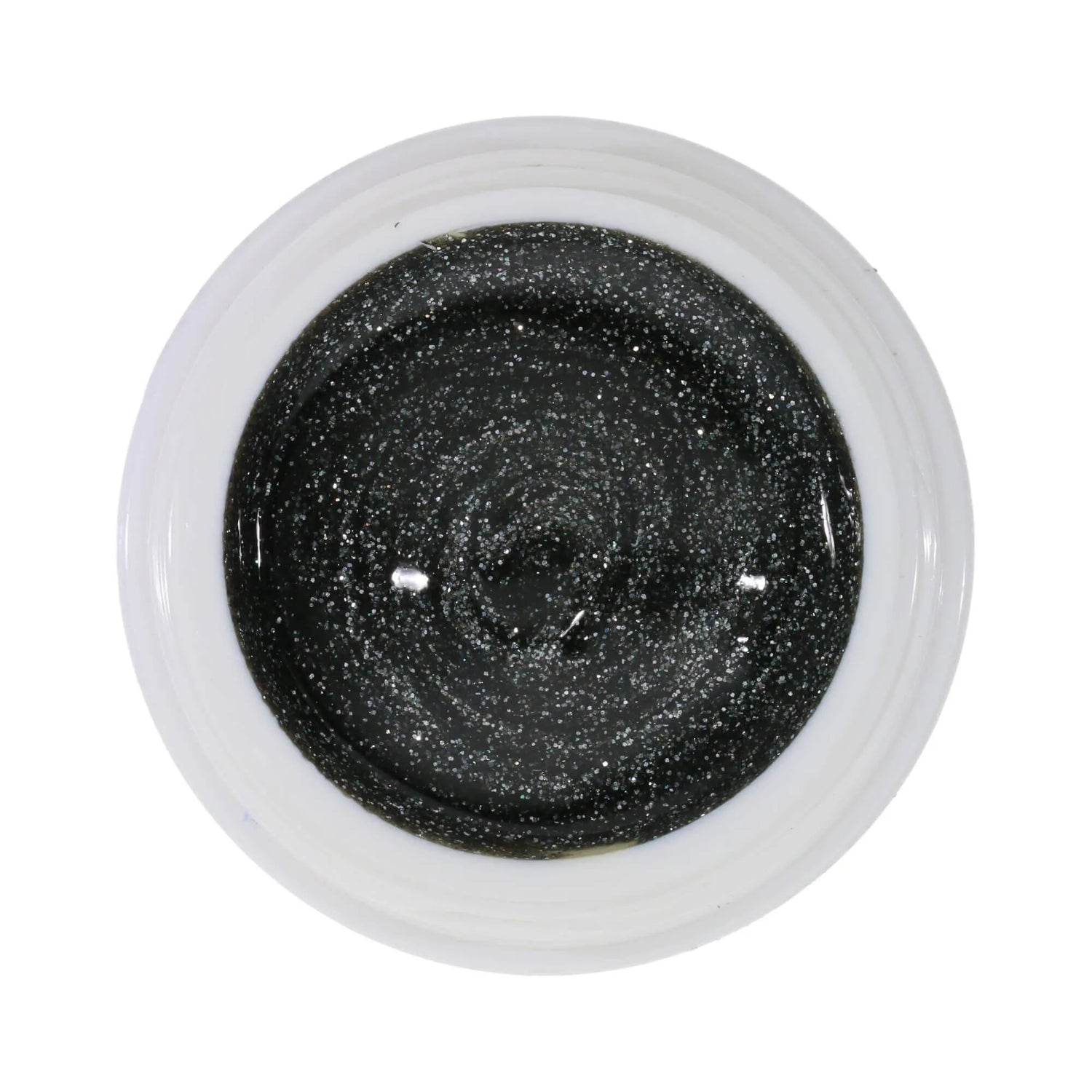 #215 Premium-GLITTER Color Gel 5ml Dunkles Grau mit kräftigem Silberglitter - MSE - The Beauty Company