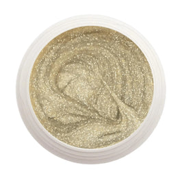 #221 Premium-GLITTER Color Gel 5ml Blasser Cremeton unterlegt mit einem silbernen Glitter