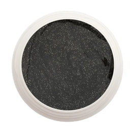 #228 Premium-GLITTER Color Gel 5ml Schwarz mit regenbogenfarbenem feinem Glitter