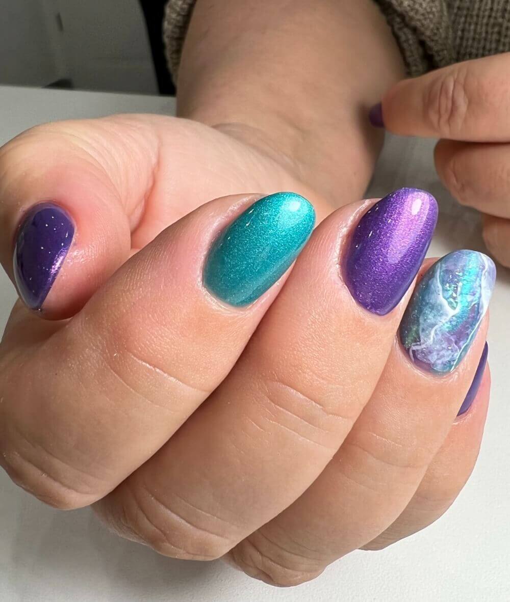 #317 Premium-EFFEKT Color Gel 5ml Leuchtendes Violett mit pinkfarbenem Schimmer - MSE - The Beauty Company