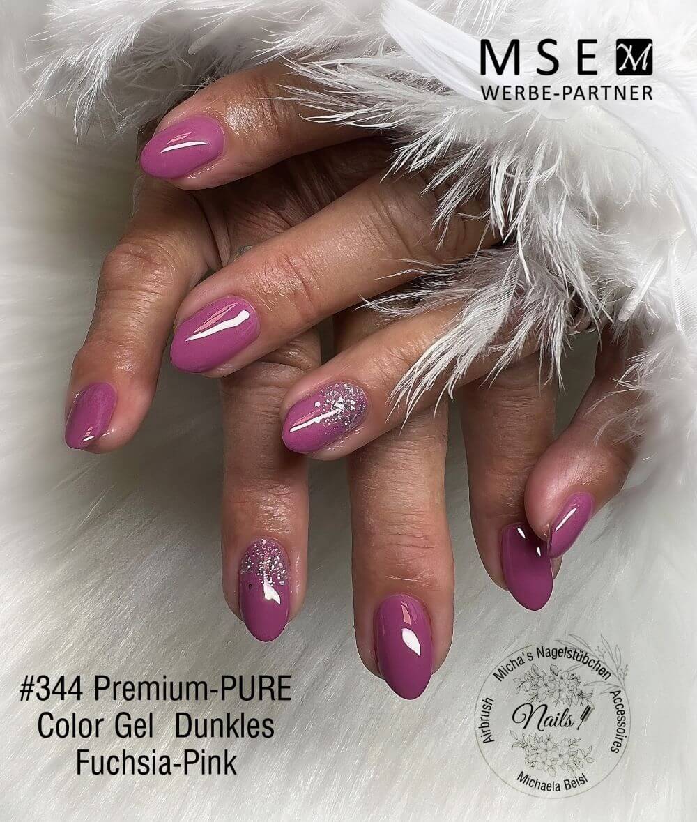 #344 Premium-PURE Color Gel 5ml Dunkles Fuchsia-Pink - MSE - The Beauty Company