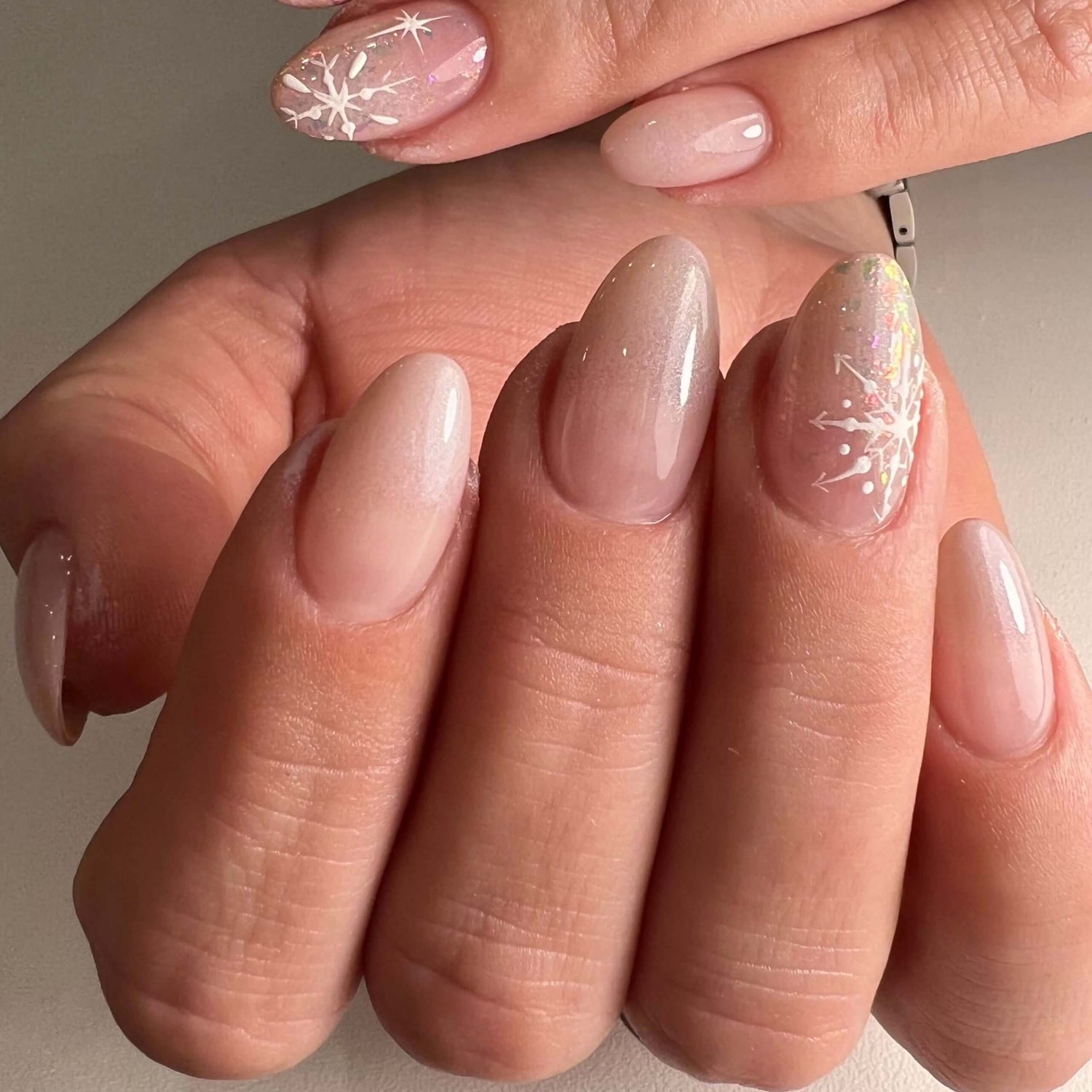 #449 Premium-EFFEKT Color Gel 5ml Beige mit blausilbernem Perlglanz - MSE - The Beauty Company