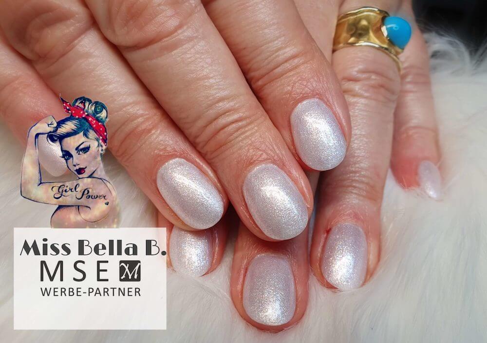 #935 Effekt Farbgel 5ml Weiss mit feinem Multiglitter - MSE - The Beauty Company