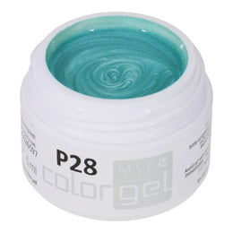 #P-28 Mother of Pearl EFFEKT Color Gel 5ml Blaugrün